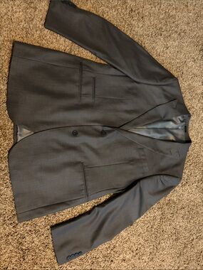 JF J.ferrar Charcoal Gray Two-Button Sport Coat